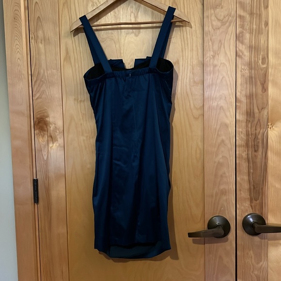 Blue Black Cocktail Dress Sz Small - Picture 2 of 7